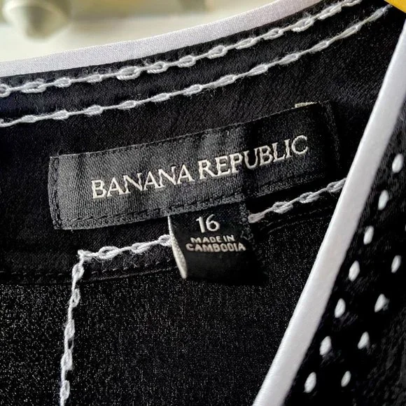 ⭐️Host Pick⭐️ BANANA REPUBLIC little black dress. Asymmetric front hem. - Picture 6 of 8